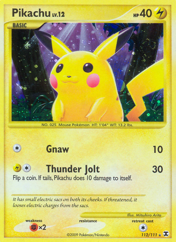 Pikachu (112/111) [Platinum: Rising Rivals] Moderately Played