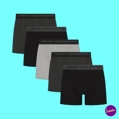 FRENCH CONNECTION Herren Boxershorts ''FC30'' 5er Pack, Mehrfarbig, UK L | EU 52