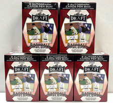 2021 Leaf Draft Baseball Factory Sealed Blaster Box Lot of 5 Auto