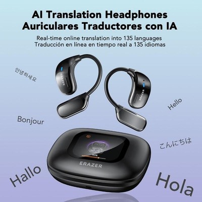 ERAZER XF23 Wireless Earbud Bluetooth Headset AI Translator Headphone LED Screen