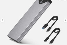 SSK M.2 NVME SATA SSD Enclosure Adapter, USB 3.2 Gen 2 10 Gbps to NVME PCI-E S