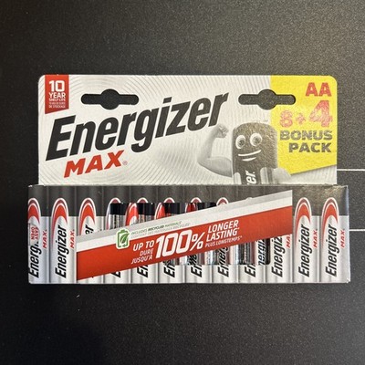 Energizer MAX 8+4 Bonus Pack AA LR6 1,5V Alkaline Batterie i. Vgl. bis zu +100%