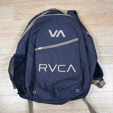 Mochila de Skate RVCA Grapple Azul Logo Ajustable Acolchada Bolsillo con Cremallera