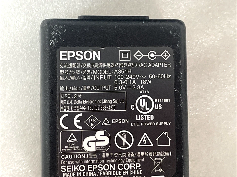 Epson 18W AC Adapter 5V 2.3A A351H Power Supply charger for Printer - Image 4 of 4