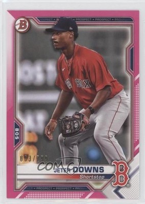 2021 Bowman Prospects Fuchsia Border 63/299 Jeter Downs #BP-107 rw0