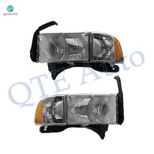 Pair Of 2 Front Headlights Assembly For 1999-2001 Dodge Ram 1500 Wsport Package