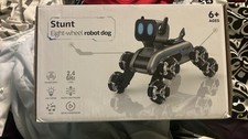 Eight-wheel Robot Dog Stunt Remote-Controlled Toy Black Blue Silver Ages 8-11