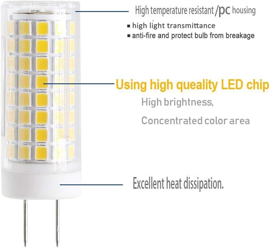 GY8.6 LED Bulb, 7W G8 Led Lamps, 75W Halogen 2 Count (Pack of 1), Warm White - Image 2 of 4