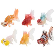 6 Pcs Simulation Small Goldfish Fake Artificial Decor Aquarium Plastic