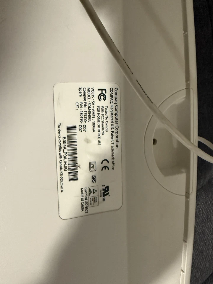 Vintage Compaq Wired USB Keyboard Model SDM4540UL - TESTED & WORKS - Image 2 of 2