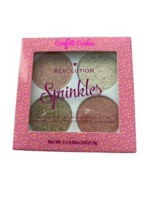 Makeup Revolution Sprinkles Confetti Cookie Blush And Highlight Palette