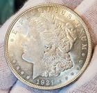 * 1921 P * BU MS+ SUPERB MINT LUSTER ALL ORIGINAL MORGAN SILVER DOLLAR #A6