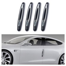 4PCS Car Door Edge Guards,Anti-Scratch Car Door Protector Trim Strip with Black