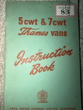 FORD 5cwt & 7cwt THAMES Vans 300E ~ INSTRUCTION Book Handbook MANUAL ~ 1956 BR83