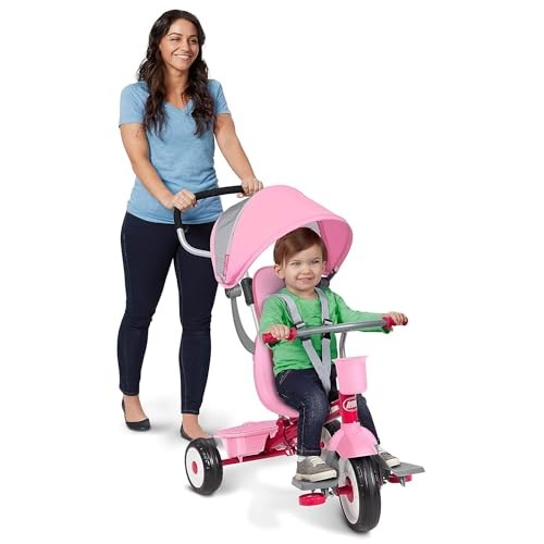 RADIO FLYER TODDLER TRICYCLE BIKE STROLLER ADJUSTABLE SEAT 481PZ - PINK