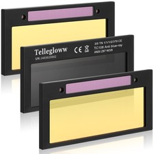 3 Set 2 x 4 1/4 Gold Welding Lens Gold Auto Darkening Welding Lens Shade 9 Weldi