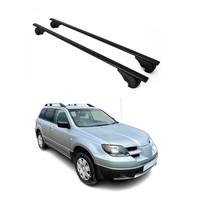DachträGer GrundträGer FüR Mitsubishi Outlander 2004-2006 75Kg Stahl Schwarz 2X