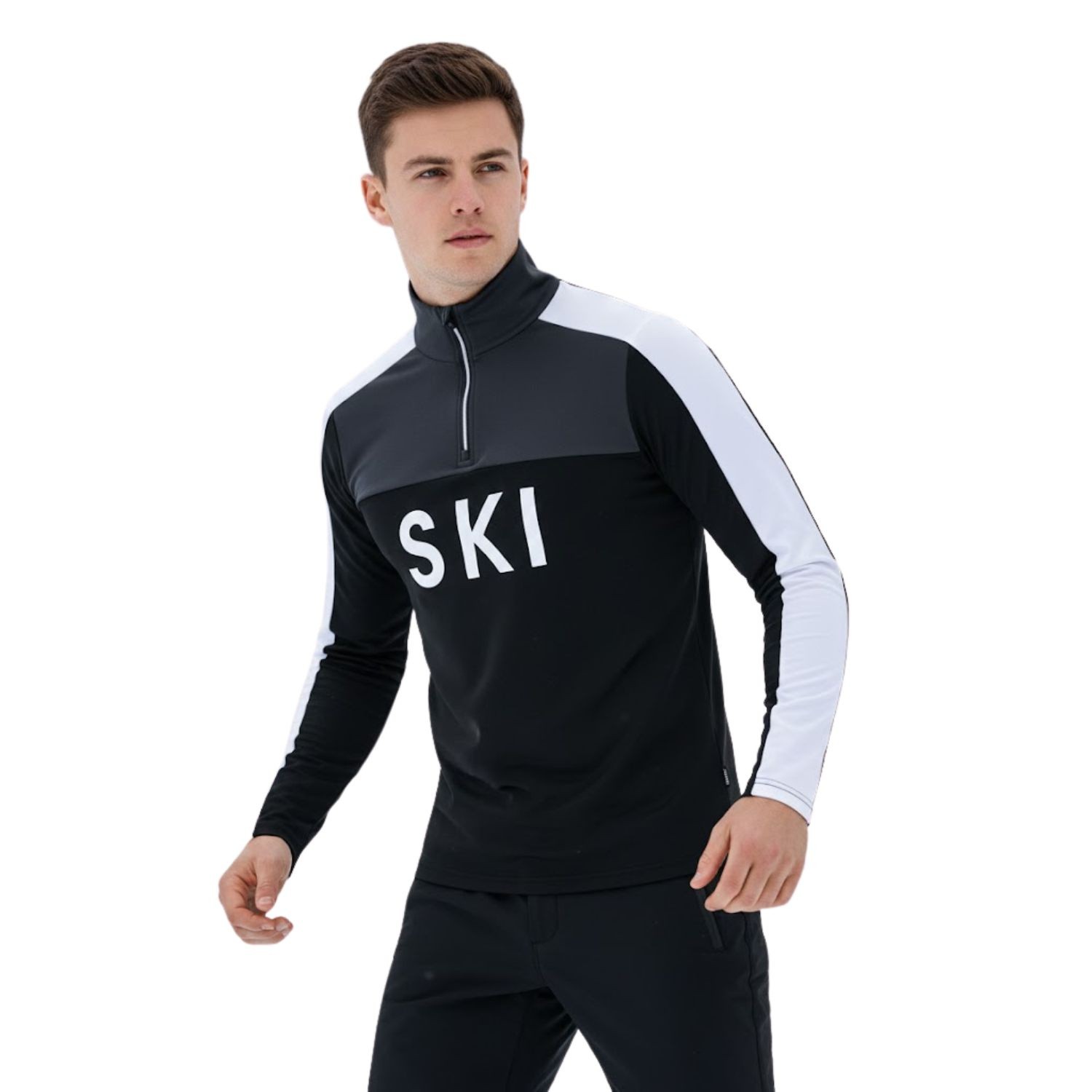 Mens Dare2b Ski Core Stretch Sweatshirt schwarz Skifahren L