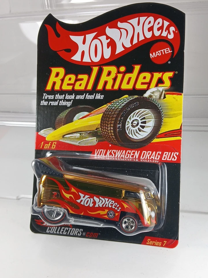 Autobús de arrastre Volkswagen serie 7 pilotos reales Hot Wheels-2007 08647/10.000 con estuche Foto 2 de 4