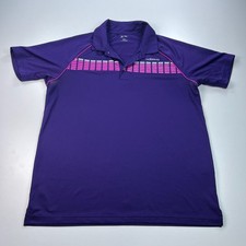 Adidas Polo Shirt Mens Large Purple Lightweight Stretch Golf Adizero