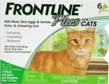 Frontline Plus for Cats and Kittens 6 Doses 100 Genuine U.S EPA Approve