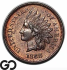 1868 Indian Head Cent Penny, Tough Choice AU++ Better Date
