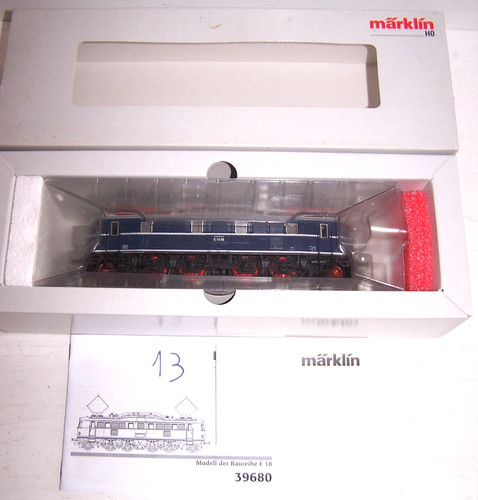 Maerklin 39680 | E-Lok BR E 18 DB blau mfx Digital Vorführmodell Spur H0 | Condition: Neu