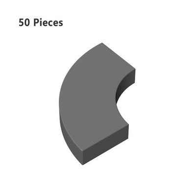 27925 Tile 2 x 2 Curved Dark Gray Bricks Parts 50 Parts Pieces Good Quality