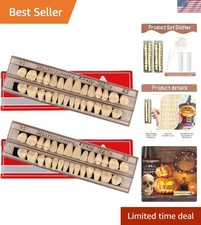 56 Pcs False Teeth Dental Complete Acrylic Resin Denture Teeth, 2 Set Whole T...
