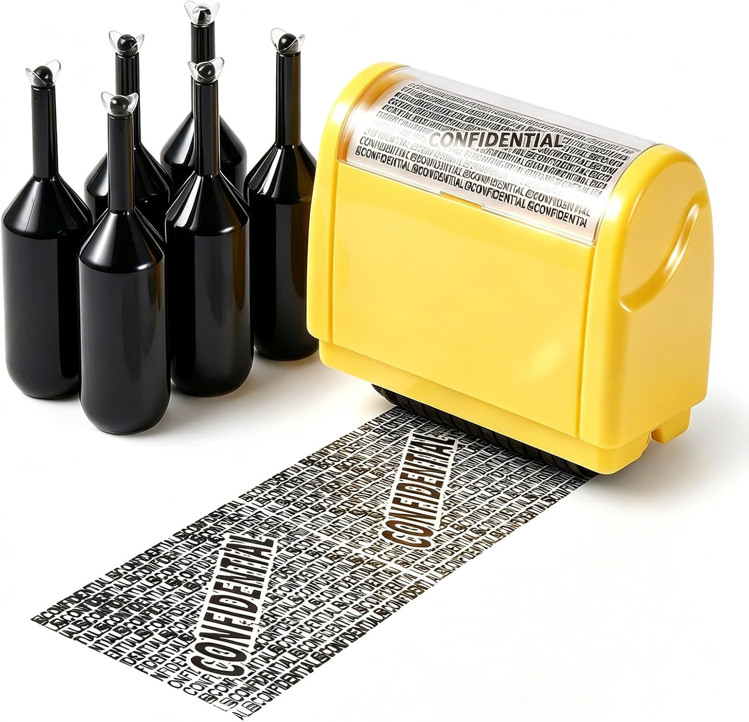 Identity Theft Protection Roller Stamp - Confidential Privacy Guard Id | Wide