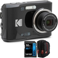 Kodak PIXPRO FZ45 16MP Digital Camera Black Lexar 32GB Memory Card Camera Case