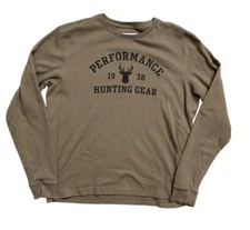 Columbia PHG Shirt Mens Large Brown Thermal Waffle Knit Crew Neck Base Layer