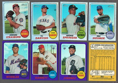 2017 Topps Heritage CHROME PURPLE REFRACTOR Parallel/Insert Single Card Ref
