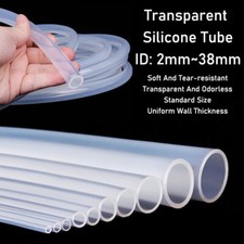 Tubo de silicona de grado alimenticio ID manguera de 2 mm ~ 38 mm goma suave transparente resistencia a alta temperatura