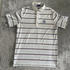 Stitch Striped Men's Performance Golf Polo Size Medium Logo Riviera Golf Course