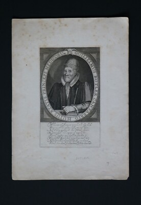 Simon van de Passe 1620 Engraving Guilelmus Butler Physician to James I