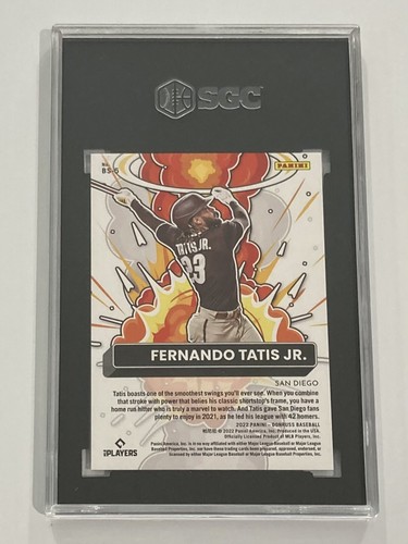 2022 Panini Donruss #5 Fernando Tatis Jr. Bomb Squad SGC 10 Gem Mint Silver /349 - Picture 2 of 2