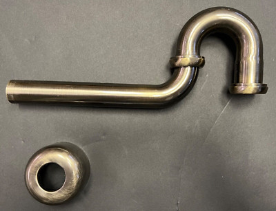 Jaclo 251-AB ''P'' Trap With Round Box Escutcheon in Antique Brass