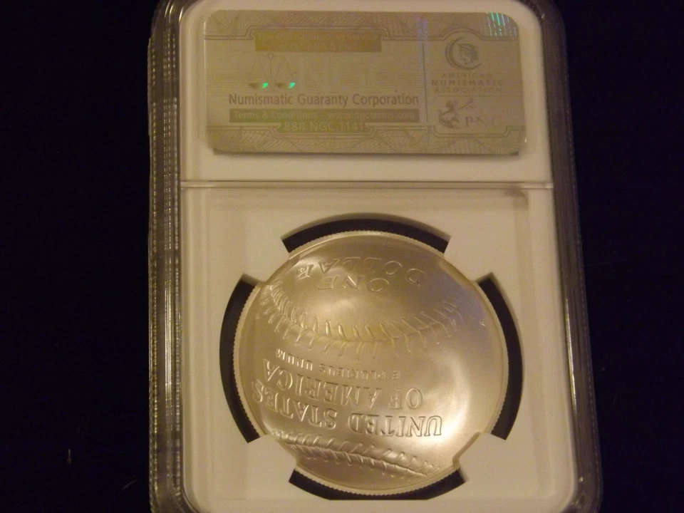 2014-P 50c Baseball Hall Of Fame Early Releases NGC MS 70 - Image 2 of 2