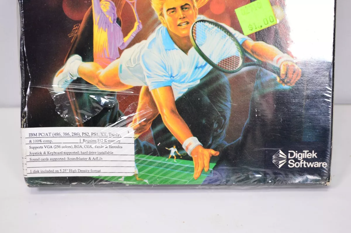 NEW Tie Break Digitek Software IBM 5.25 PC Computer Game Tennis MS-DOS