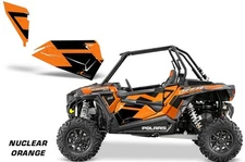 AMR Racing Graphic Wrap for Polaris RZR 1000 UTV OEM Door Insert NUCLEAR ORANGE