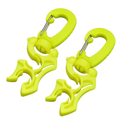 2 Packungen Tauchen Doppel-BCD Atemregler Schlauchhalter mit Clip Anzug für E3E2