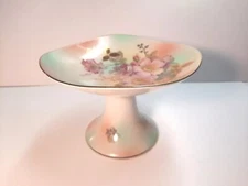 Vintage Schumann Arzberg Bavaria Germany Cake Plate And Stand Pink Flowers