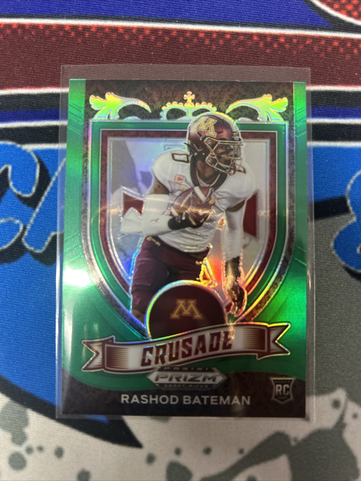 2021 Prizm Draft Picks Rashod Bateman #166 Crusade Green Rookie RC Ravens