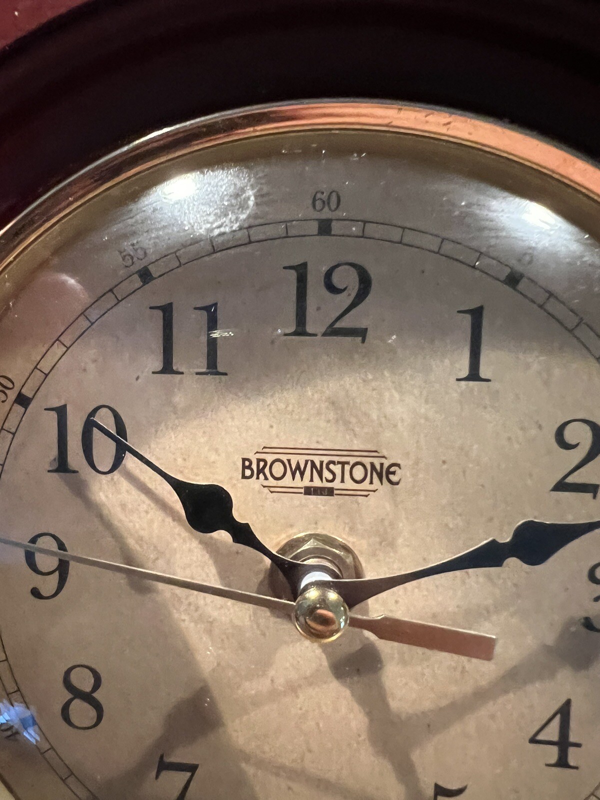 Brownstone Tabletop Mantle Clock Used Good Condition eBay