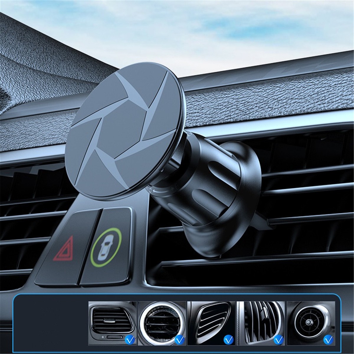 Supporto Magnetico Auto 360° Per Telefono Con Magnete Forte - Clima E Cruscotto