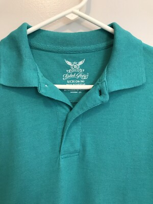 Faded Glory Mens Teal Short Sleeve Polo Shirt Sz Small, School