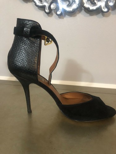 Steve Madden Black Sued High Heel, open 