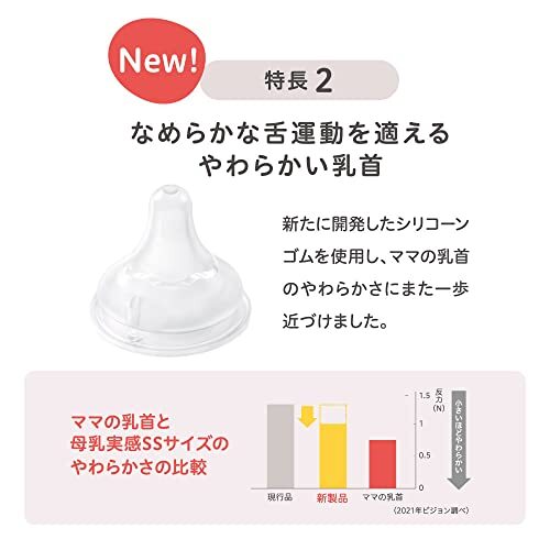 Pigeon Breastmilk Feeling Baby Bottle Disney 240ml 3 months and up PPSU Yellow