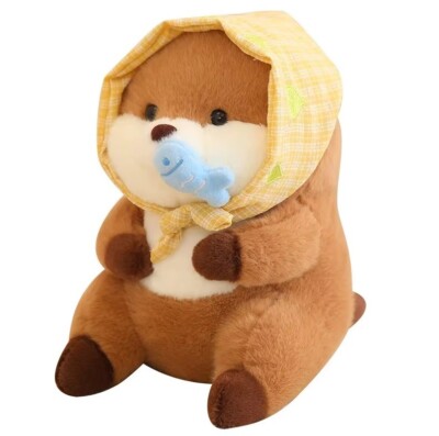 River Otter with Scarf Plush Toy 12'' Stuffed Animal Toddler Doll Gift for Kids
